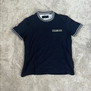 Ted Baker London Navy Poka Dot Shirt